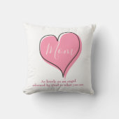 ママかわいらしピンクハート クッション (正面)