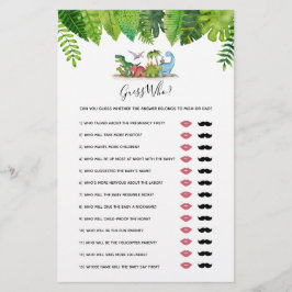 ママかパパか？恐竜の赤ちゃんシャワーゲーム