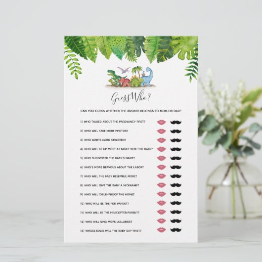 ママかパパか？恐竜の赤ちゃんシャワーゲーム (スタンド正面)