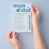 ママかパパが赤ちゃんシャワーゲームおもしろいクジラ チラシ (ハンドル)