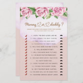 ママかパパの女の子の赤ちゃんシャワーゲーム (正面/裏面)