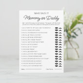 ママかパパは、誰が赤ちゃんシャワーのゲームを言ったか推測 シーズンカード (スタンド正面)