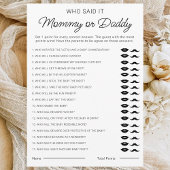 ママかパパは、誰が赤ちゃんシャワーのゲームを言ったか推測 シーズンカード