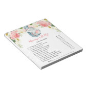 ママかパパ誰が赤ちゃんシャワーのゲームを言ったか推測 ノートパッド (アングル)