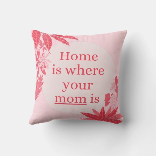 ママがいる場所がホーム クッション (裏面)