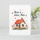 ママがいる場所がホーム - 優しい母の日の贈り物 シーズンカード (スタンド正面)