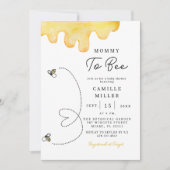 ママがかわいい赤ちゃんシャワー手書 招待状 (正面)