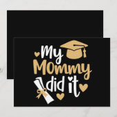 ママがやったよ！卒業したよ！ママ 招待状 (正面/裏面)