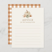 ママがカボチャの小さな赤ちゃんシャワーになるためのアドバイス (正面/裏面)