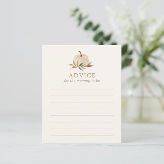 ママがカボチャの小さな赤ちゃんシャワーになるためのアドバイス (スタンド正面)