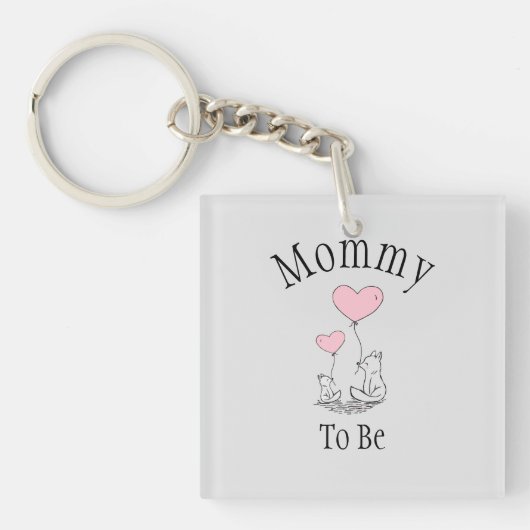 ママがキツネ・ベビー・シャワー・キーチェーン キーホルダー (正面)