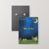 ママがキャンプの赤ちゃんシャワーのピンになること 缶バッジ (正面/裏面)