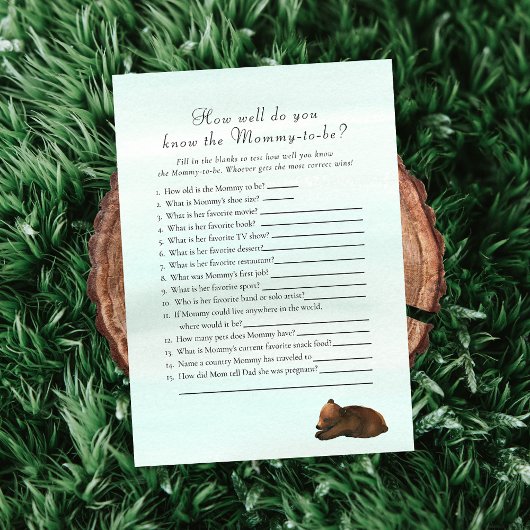 ママがクマのゲームを最高の知る森の冒険 招待状