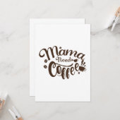 ママがコーヒーおもしろい母の日を必要 カード (正面/裏面インサイチュ)