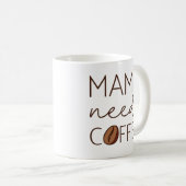 ママがコーヒーを飲む コーヒーマグカップ (正面右)
