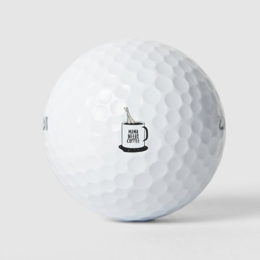 ママがコーヒーを飲む ゴルフボール (正面)
