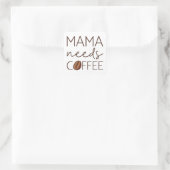 ママがコーヒーを飲む スクエアシール (バッグ)