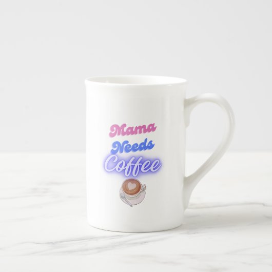ママがコーヒーを飲む ボーンチャイナマグカップ (右)