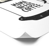 ママがコーヒーを飲む ポスター (角)