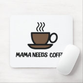 ママがコーヒーを飲む マウスパッド (マウス)