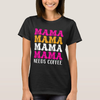 ママがコーヒーを飲む Tシャツ