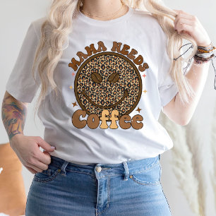ママがコーヒーを飲む Tシャツ