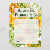 ママがシャワーを浴びるためのヒマワリアドバイス アドバイスカード (正面/裏面)
