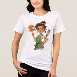 ママがストライキ中 トライブレンドTシャツ
