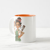 ママがストライクツートーンのマグカップ ツートーンマグカップ (正面左)