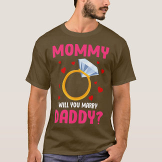 ママがパパと結婚してくれるのおもしろいよ Tシャツ