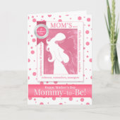 ママがピンクの水玉模様おもしろい母の日に カード (正面)