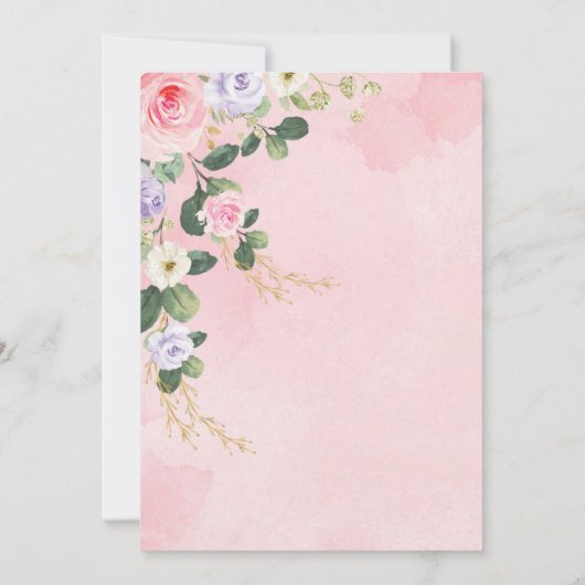 ママがピンク・パープル・エレファントカードになるアドバイス 招待状 (裏面)