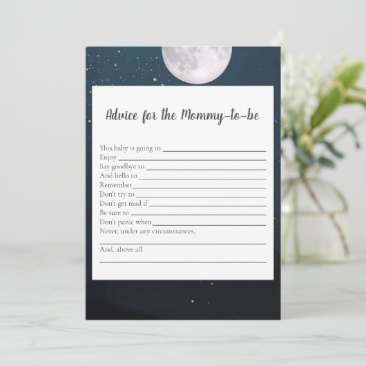 ママがベビーシャワーゲーム用のクマアドバイス 招待状 (スタンド正面)