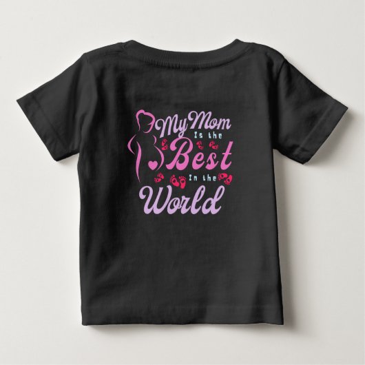 ママが一番のママ ベビーTシャツ (裏面)