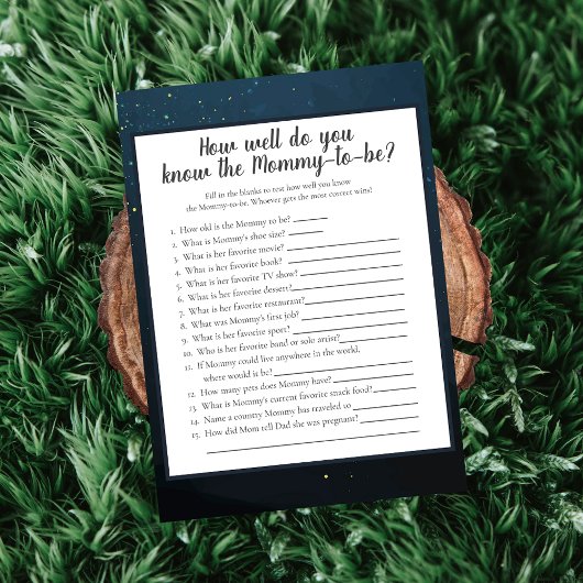 ママが一番よく知っているクマの赤ちゃんシャワーゲーム 招待状