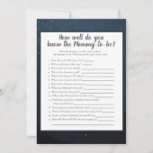 ママが一番よく知っているクマの赤ちゃんシャワーゲーム 招待状 (正面)