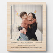 ママが作り出す美しい人生 | オーダーメイドの写真 フォトプラーク (正面)