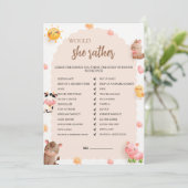 ママが喜ぶベビーシャワーゲームカード 招待状 (スタンド正面)