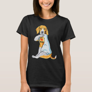 ママが大好きなタトゥー ビーグルママ 犬 女性 Tシャツ