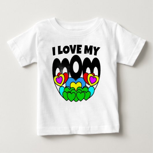 ママが大好きな子供 ベビーTシャツ (正面)