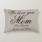 「ママが大好きパーソナライズされたよ」苗字B&G アクセントクッション (正面)