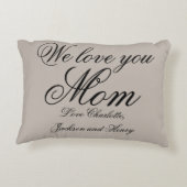 「ママが大好きパーソナライズされたよ」苗字B&G アクセントクッション (裏面)