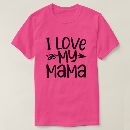 ママが大好き01 Tシャツ (デザイン正面)