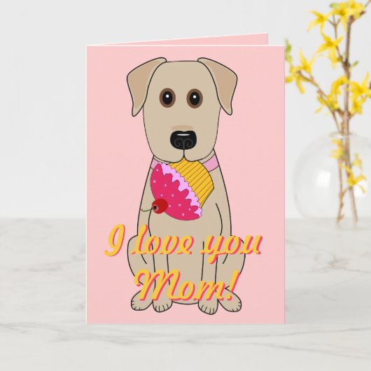 ママが大好き！ カード (黄色い花)