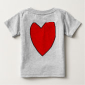 ママが大好き!!!!!!!! ベビーTシャツ (裏面)