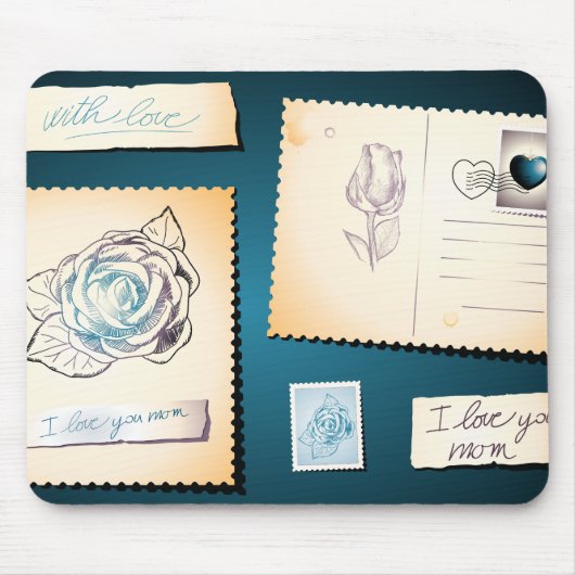 ママが大好き マウスパッド (正面)