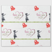 ママが大好き ラッピングペーパー (フラット)