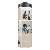 ママが大好き |写真のコラージュ |名前をカスタムする タンブラー (正面)