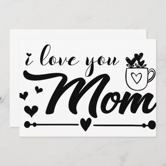 ママが大好き 招待状 (正面/裏面)