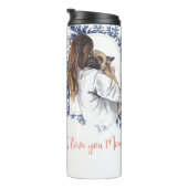 「ママが大好き！」 母と犬 タンブラー (回転右)